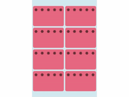 Etiket HERMA 3772 26x40mm diepvries rood 48stuks