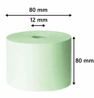 Kassarollen 80x80x12, 75 meter, thermisch groen