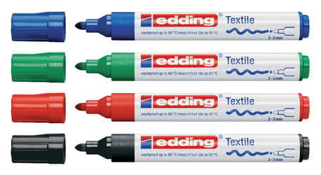 Viltstift edding 4500 textiel rond 2-3mm zwart