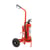 Brandbluswagen met luchtbanden, draagvermogen 50 kg rood