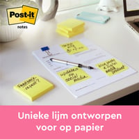 Memoblok 3M Post-it 654 76x76mm geel 16 + 4 gratis