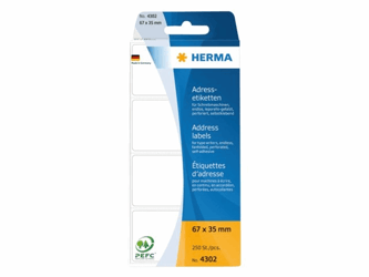 ETIKET HERMA ADRES 4302 67X35MM 250ST LEPORELLO artikel afbeelding