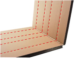 Eindloos karton 150x150mm geplooid, bruin, BC-Golf 7mm [Pallet]