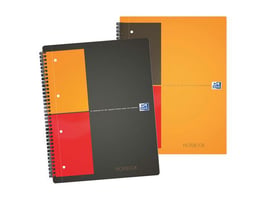 Oxford International Notitieboek 4-gaats, Gelinieerd, A4, Assorti (pak 5 stuks)