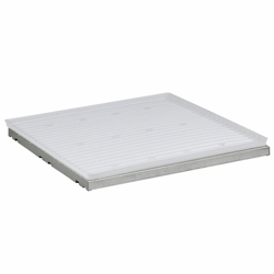 Legbord voor agressieve vloeistoffen, zoals zuren, met PE-opvangbak b x d = 864x864 mm artikel afbeelding