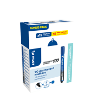 Viltstift PILOT 100 rond fijn blauw doos à 20 stuks