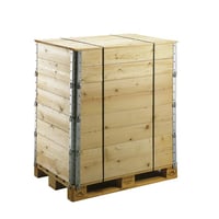 Houten opzetrand voor pallet in euroformaat diagonaal inklapbaar, met 4 scharnieren nuttige hoogte (Gewicht: 18 kg; Nuttige hoogte: 400 mm)