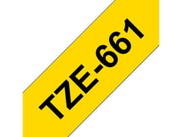 Brother TZe661 Labeltape, 36 mm x 8 m, Zwart op Geel