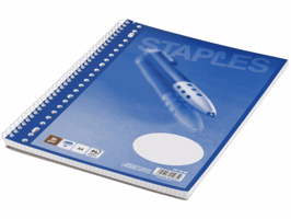 Staples Collegeblok A4+, 23-gaats, geruit 5 mm (pak 5 x 80 vel)