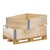 Houten opzetrand, diagonaal vouwbaar met 4 scharnieren, nuttige hoogte 200 mm voor pallet 1000x800 mm