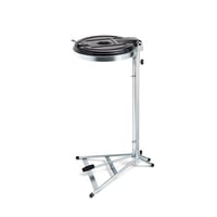 Afvalzakstandaard, met frame voor inhoud 120 l, met pedaal (Dekselkleur: zwart; Dekselmateriaal: kunststof; Framekleur: verzinkt; Oppervlak: verzinkt)