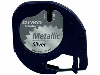 Tape Dymo LetraTeg metaal 12mmx4m zilver artikel afbeelding