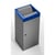 Afvalbakken voor kringloopmateriaal met tuimeldeksel apart, inhoud 70 l dekselkleur blauw / blank aluminiumkleurig