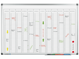 Planbord Legamaster premium jaarplanner verticaal 60x90cm artikel afbeelding