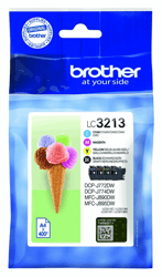 Inktcartridge Brother LC-3213 zwart + 3 kleuren artikel afbeelding