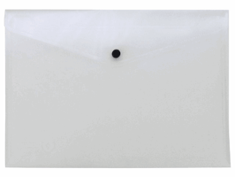 Staples Dossiermap met drukknop Transparant (pak 10 stuks)