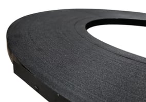 Staalband zwart gelakt EW, Enkelvoudige Europese wikkeling 12,7 mm. breed. Zwart