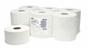 Tork Mini Jumbo Toiletpapier 1-laags Wit T2 Advanced 1740 vellen nr. 110163 (verp/12 rollen)