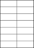 Etiket Avery Zweckform 3653-200 105x42.3mm wit 2800stuks