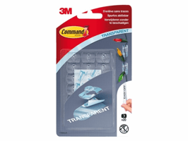 Sierklemmen Command 17026CLR inclusief bevestigingsstrip transparant