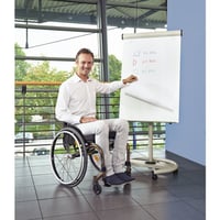 Multifunctionele flip-over verrijdbaar, zittend, als tafel bord: b x h = 680x1040 mm