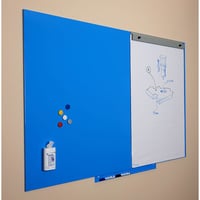 Whiteboardmodule BASIC-versie - plaatstaal, gelakt (Breedte: 1000 mm; Gewicht: 12,9 kg; Hoogte: 1500 mm; Kleur tafel: pastelblauw RAL 5024)