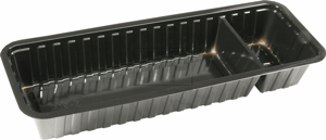 A-Bakje Type A16 Zijvak 205x76x35 PS Zwart Inhoud 250CC. Sausinhoud 60CC. Doosinhoud 1000 St.