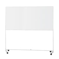 Whiteboard met verrijdbare standaard staal, met coating