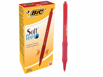 BALPEN BIC SOFT FEEL CLIC ROOD artikel afbeelding
