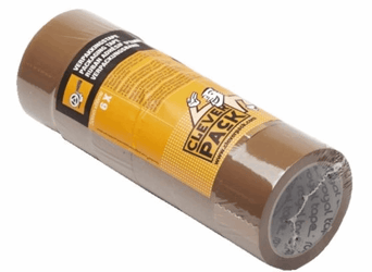 VERPAKKINGSTAPE CLEVERPACK 50MMX66M PP LOW BRUIN  artikel afbeelding