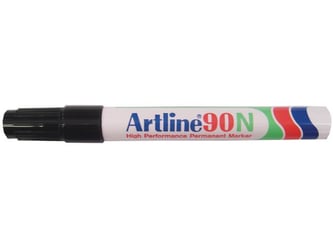 Artline 90N Permanente Marker, Beitelvormige Punt, 2 - 5 mm, Zwart