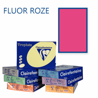 Clairefontaine Trophee kopieerpapier A3 420x297 80 g/m². Kleur: Fluor roze. Artikelcode: 2888 (Doos à 5 Pak à 500 Vel)