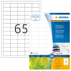 Etiket HERMA recycling 10725 38.1x21.2mm 5200 stuks wit