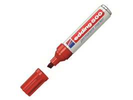 Edding 500 Permanente Marker, Beitelvormige Punt, 2 - 7 mm, Rood (doos 10 stuks)