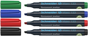 Viltstift Schneider Maxx 133 beitel set à 4 kleuren