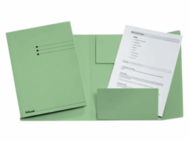 Dossiermap Esselte A4 3 kleppen manilla 275gr groen
