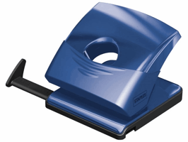 Staples Perforator, perforator met 2 gaatjes, transparant, blauw