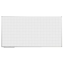 Geruit wandbord wit gelakt b x h = 2000x1000 mm, raster 20x20 / 100x100 mm