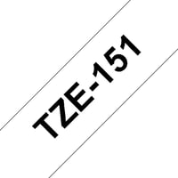 Labeltape Brother P-touch TZe-151 standaard 24mm zwart op transparant