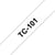 Labeltape Brother P-touch TC-101 12mm zwart op transparant
