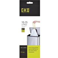 Afvalzak EKO met trekband 10-15 liter type C wit