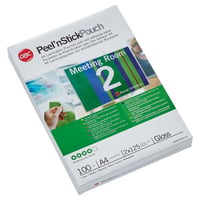 Lamineerfolie Peel'nStick™ glanzend 125 µm, VE = 100 stuks voor A4, zelfklevend