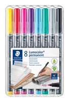 Viltstift Staedtler Lumocolor 317 permanent M set à 8 kleuren