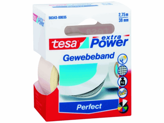 tesa® Klussentape Extra Power 38 mm x 2,75 m, wit (rol 2.75 meter) artikel afbeelding