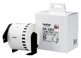 Brother DK-22251 doorlopende labelrol, zwart/rood
