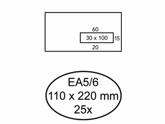 ENVELOP QUANTORE VENSTER VR EA5/6 110X220 80GR ZK artikel afbeelding