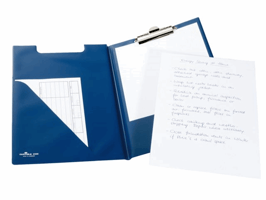 Klembordmap Durable 2355 met kopklem en insteek blauw