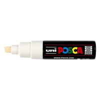 Lakmarker Uni Posca 8mm beitel wit/pk6