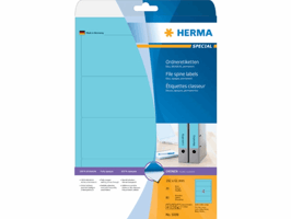 Herma Ordneretiketten 192x61 mm, blauw (pak 80 stuks) artikel afbeelding