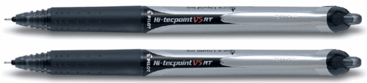 ROLLERPEN PILOT HI-TECPOINT V5 DRUKKNOP 0.25MM ZWART artikel afbeelding